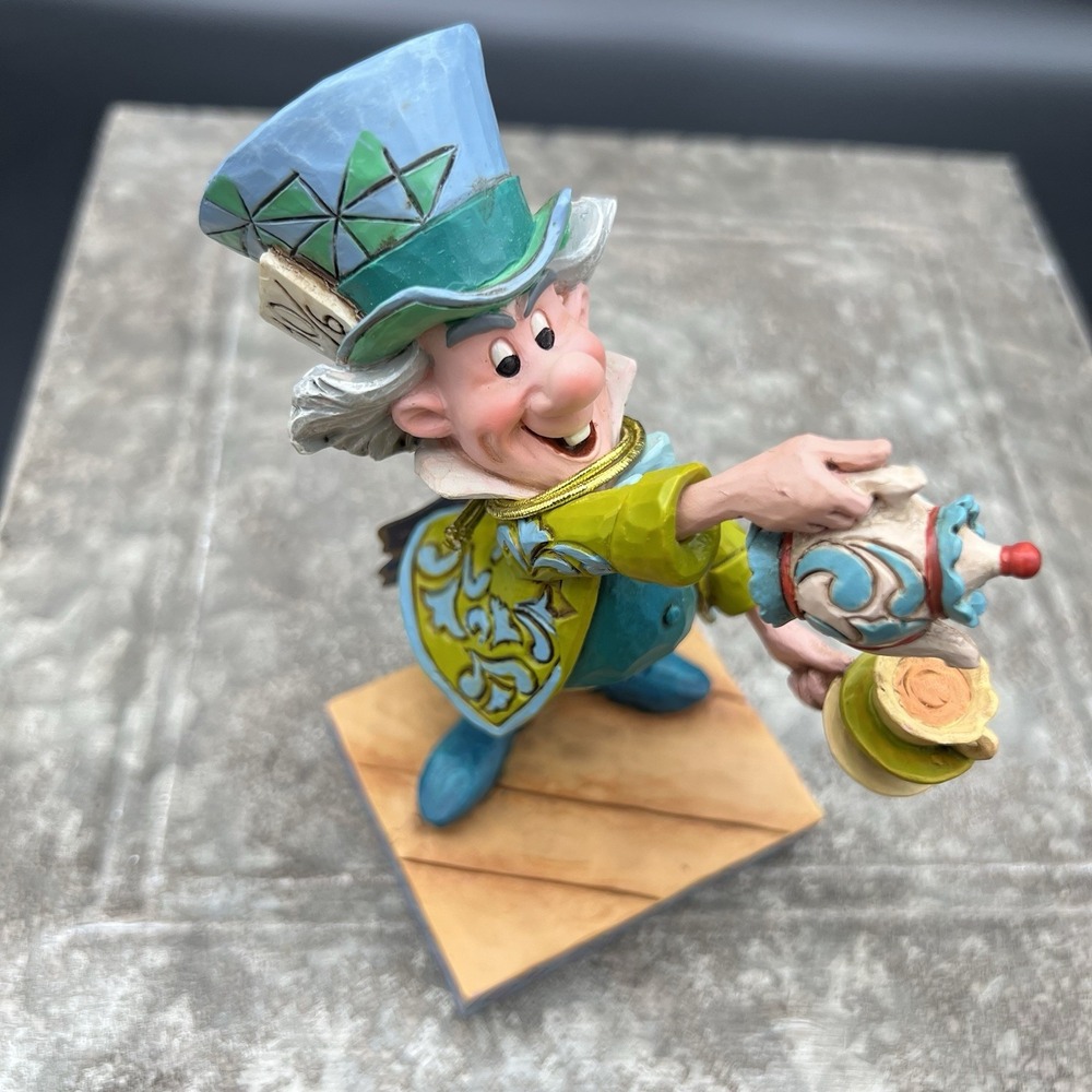 Jim Shore Disney Traditions Mad Hatter "A Spot of Tea" Figurine 6001273 No Box - Picture 6 of 12